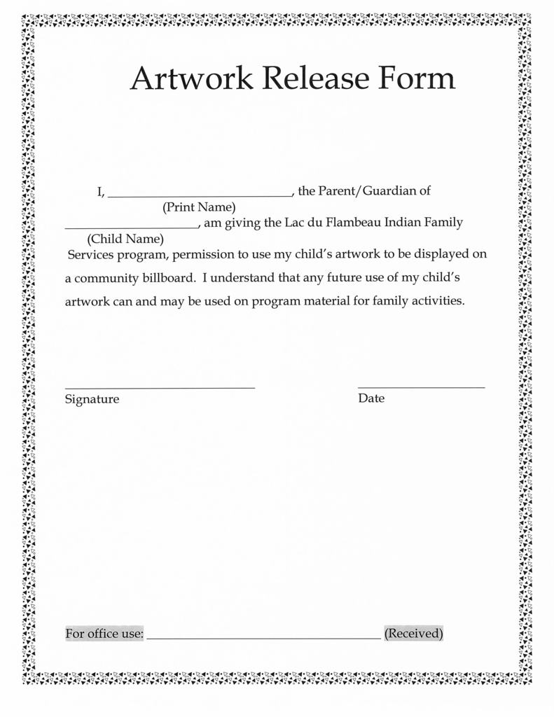 art release form