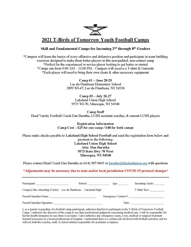 LUHS Summer FB Camp