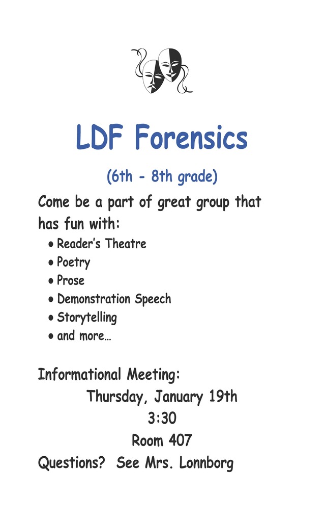 LDF Forensics 2nd announcement. 